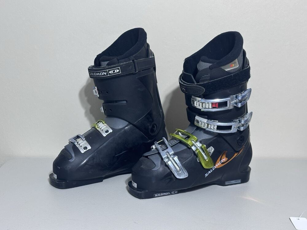 Salomon X Wave 6.0 SensiFit Size 27.5 Us 9.5 Black Buckle Strap Winter Ski Boot